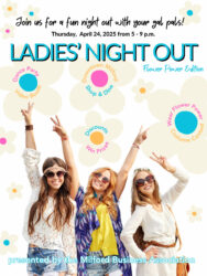 Poster for Ladies' Night Out, Flower Power Edition event